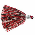 750-Streamer Pom Poms w/ Mascot Handle - Cardinal/ Blue Jay End